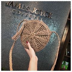 Handwoven Rattan Handbags Crossbody Bag Tote Beach