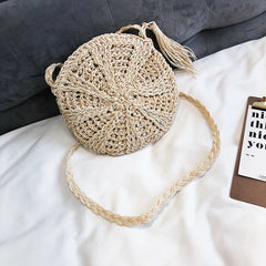 Handwoven Rattan Handbags Crossbody Bag Tote Beach