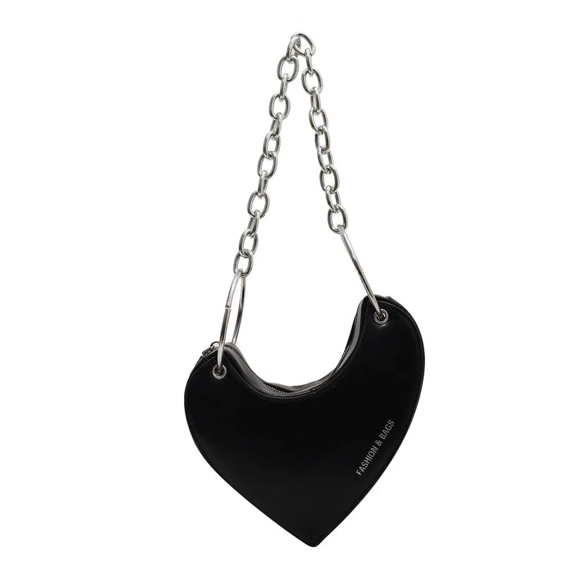 Leopard Shoulder Bag Heart Saddle Handbag