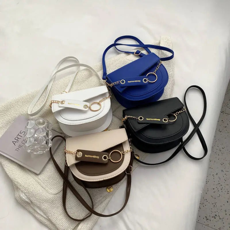 Women Saddle Purses Clutch Handbags Messenger Bags Chain Flap Shoulder Bags