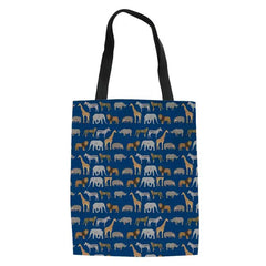 Tropical Animal Print Shopping Bag Large Capacity Reusable