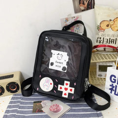 Women School Backpack Game Console Convertible