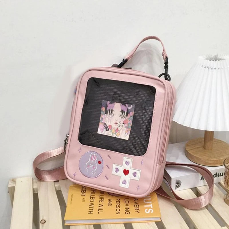 Women School Backpack Game Console Convertible Cartoon Daypack