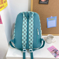Women School Backpack Nylon Bag Beach Office Camping Hiking Books Water Bottle P