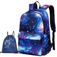 Canvas School Backpack USB Charging Large Capacity Travel Backpack