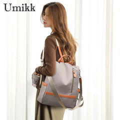 Women Nylon Shoulder Bag Waterproof Travel Rucksack