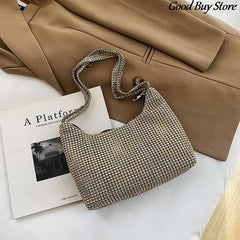 Crystal Shoulder Bag Rhinestones Clutch Wedding Party Handbag Totes