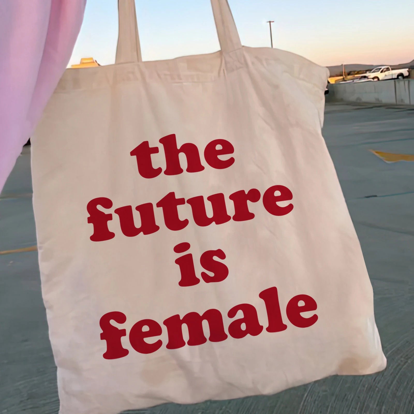 Y2K Letters Canvas Shopper Bag Tote Shoulder Lady Handbag
