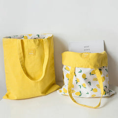 Women Shopping Bag Dual-use Cotton Cloth Handbag Tote Reusable Grocery Shopper