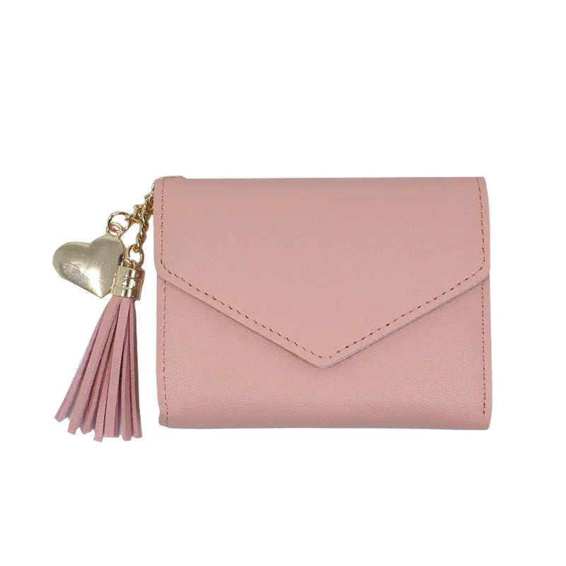 Women Short Wallets Minimalist Wallet Pocket Purse Buckle Girls