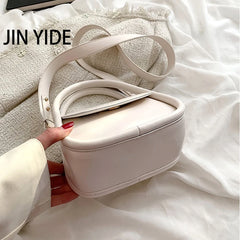 Women Shoulder Bag PU Leather Purse Handbag Shopper Casual Solid Square Bag