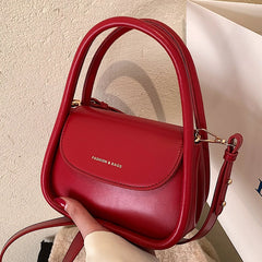 Women Shoulder Bag PU Leather Purse Handbag Shopper Casual Solid Square Bag