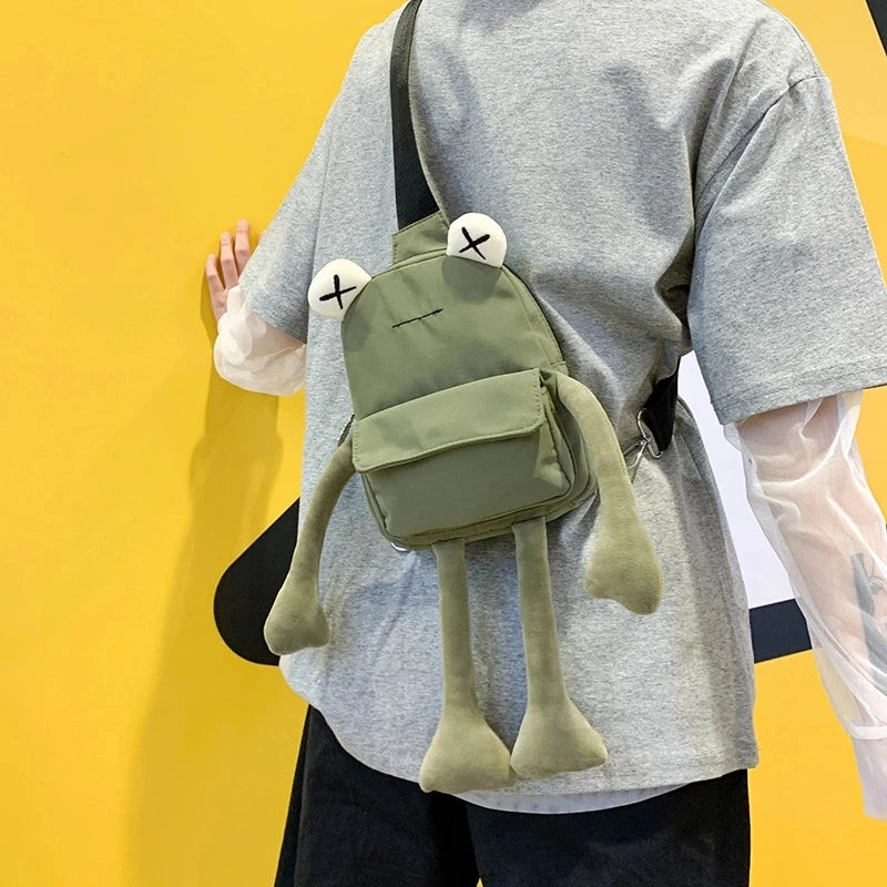 Frog Shoulder Bag Girl Cartoon Messenger Crossbody Bag
