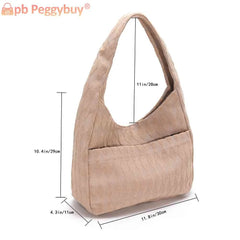 Casual Rhombus Underarm Bag Solid Soft Cloth Large Capacity