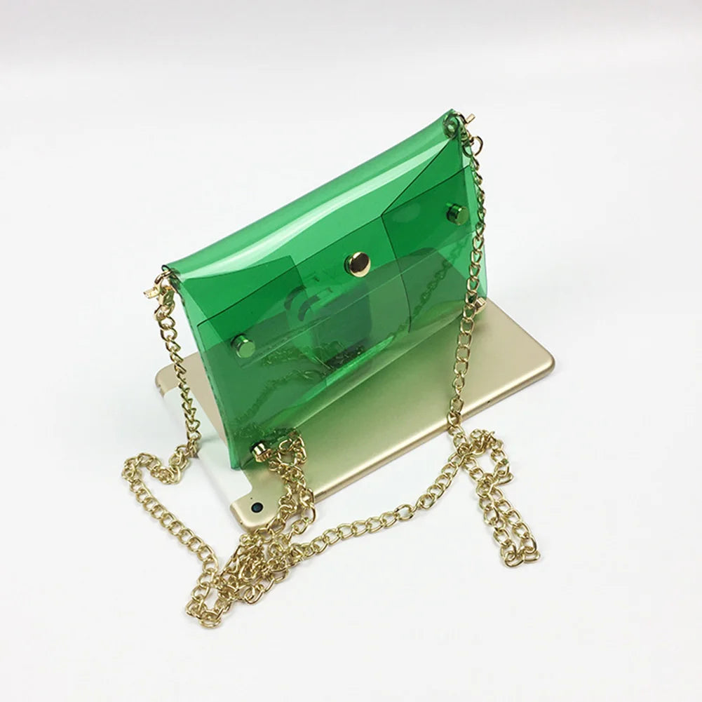 Clear Transparent Crossbody Bag Small Flap Phone Stadium Approved