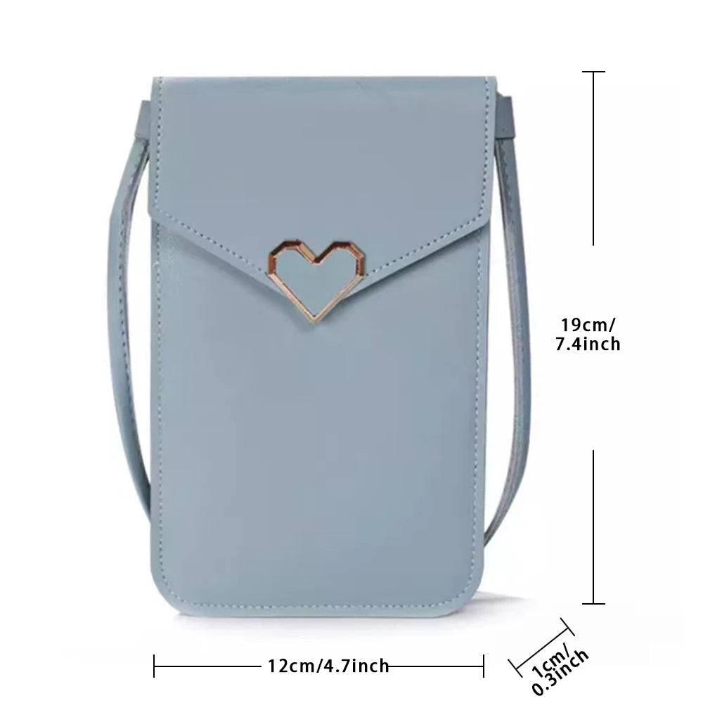 Women Shoulder Bag Touch Screen Cell Phone Purse Leather Crossbody Handba