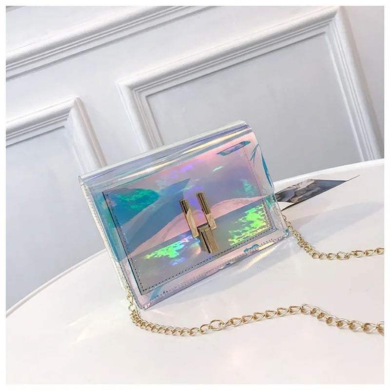 Laser Transparent Crossbody Shoulder Bag for Women