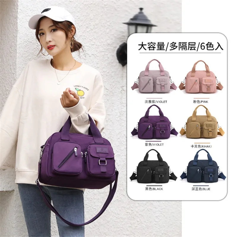 Waterproof Oxford Shoulder Bag Large Capacity Crossbody Handbag