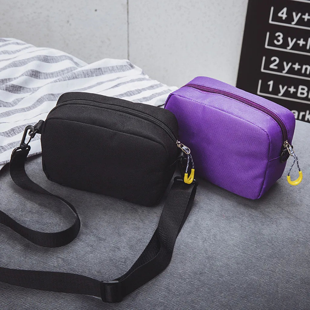 Canvas Shoulder Bag Zipper Messenger Sac Main Femme