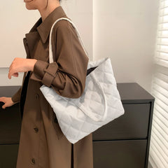 Women Shoulder Bag Quilted Handbags Large Capacity Tote Bag