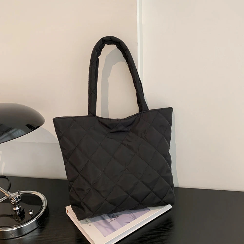Women Shoulder Bag Quilted Handbags Large Capacity Tote Bag