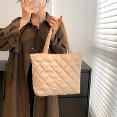 Women Shoulder Bag Quilted Handbags Large Capacity Tote Bag