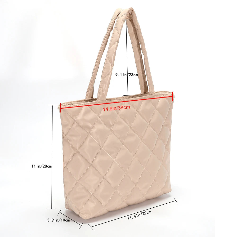 Women Shoulder Bag Quilted Handbags Large Capacity Tote Bag