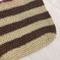 Straw Weave Hollow Shoulder Bag Large Capacity for Beach Vacation