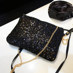 Glitter Sequin Envelope Clutch Crossbody Bag