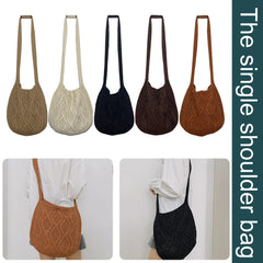 Knitted Women Shoulder Bag for Winter Autumn Shopping