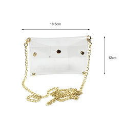 Waterproof Transparent Shoulder Bag Lady Small Flap Travel Messenger