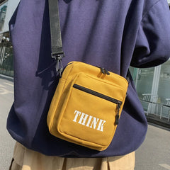 Canvas Shoulder Bag Large Capacity Letter Handbag