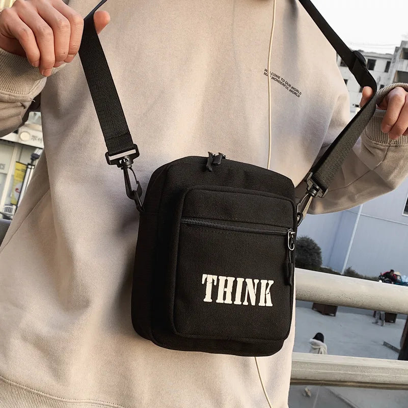 Canvas Shoulder Bag Large Capacity Letter Handbag