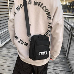 Canvas Shoulder Bag Large Capacity Letter Handbag