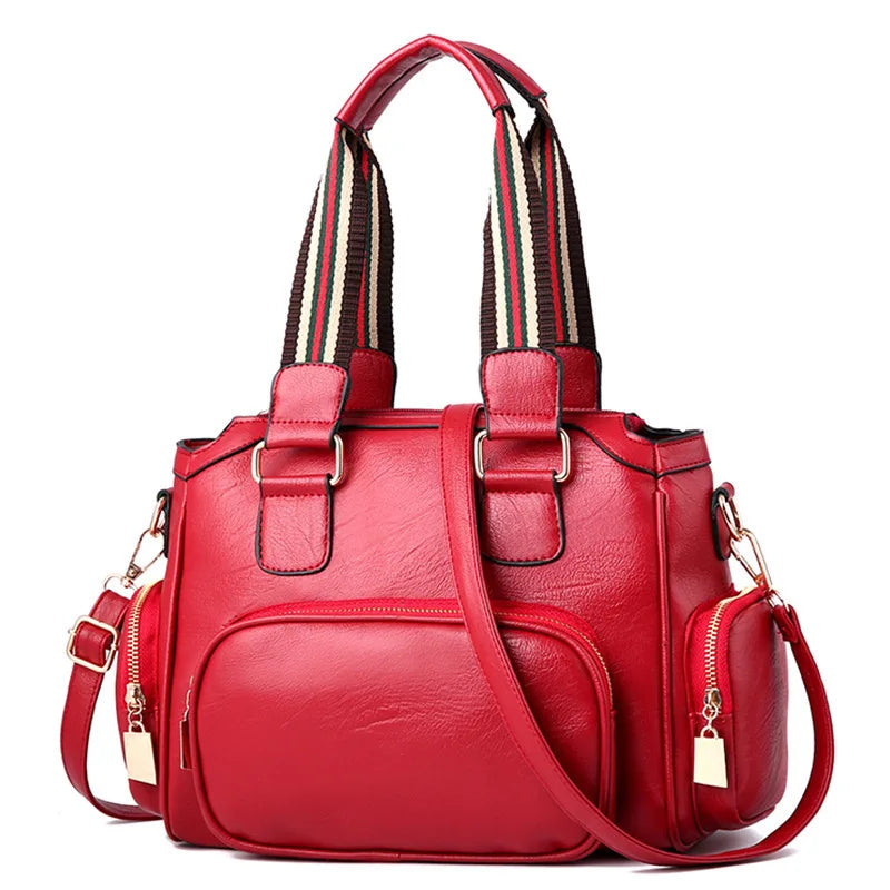 Leather Shoulder Bag Women Handbag Tote Crossbody Messenger Bag