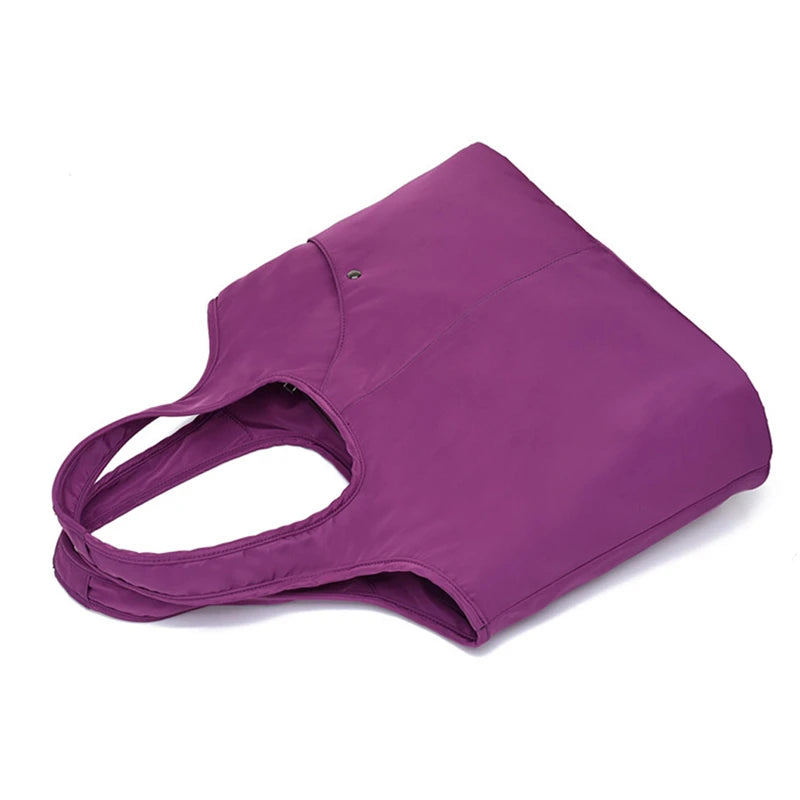 Nylon Beach Tote Bag Shoulder Handbag Top-handle Purse