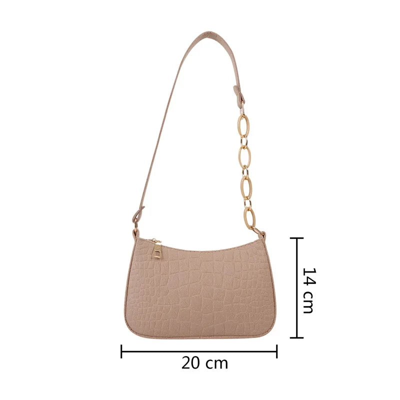 Women Shoulder Bag Subaxillary Bag Advanced Texture Armpit Handbag