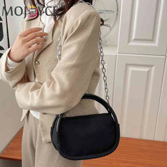 Women Shoulder Bag Oxford Cloth Chain Small Tote Travel Purse