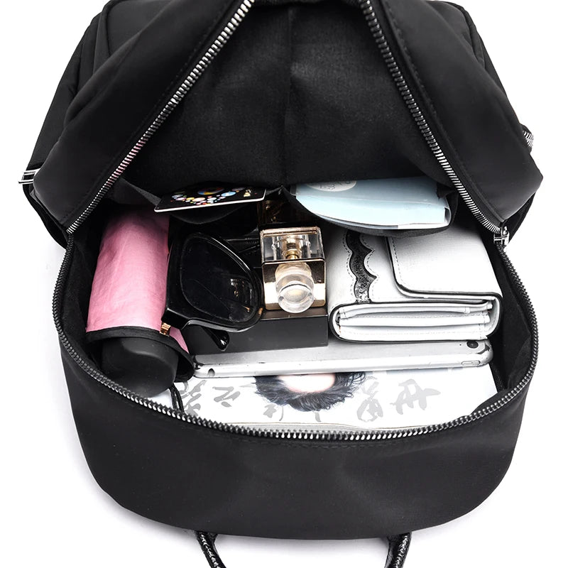 Solid School Bag For Teenage Girl Female Backpack Casual Women Backpack