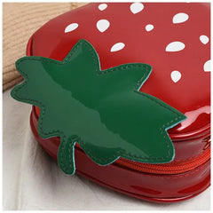 Strawberry Shape Shoulder Bag Pu Leather Chain Crossbody Bag