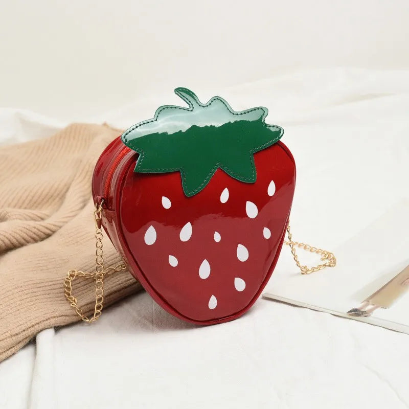 Strawberry Shape Shoulder Bag Girls Crossbody Bag