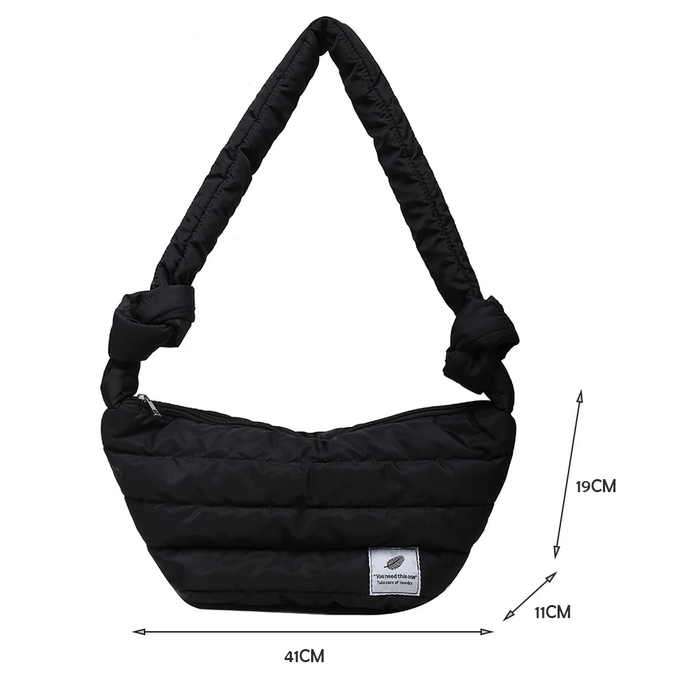 Women Shoulder Bag Solid Crossbody Knot Stripe Messenger Vintage Wallet