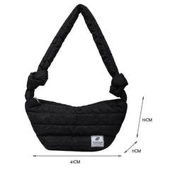 Women Shoulder Bag Solid Crossbody Knot Stripe Messenger Vintage Wallet