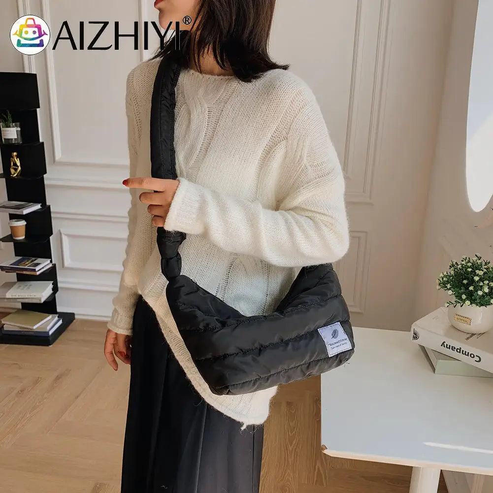 Nylon Crossbody Messenger Bag for Women Shoulder Purse