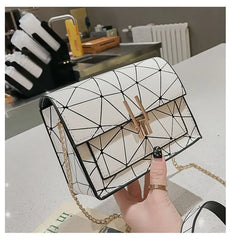 Crack Printing Shoulder Bag Chain Handbag Messenger Wild Shoulder Bag