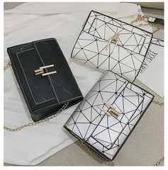 Crack Printing Shoulder Bag Chain Handbag Messenger Wild Shoulder Bag