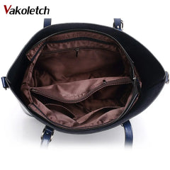 Oil Wax Leather Women Shoulder Bags Large Capacity Tote Bag