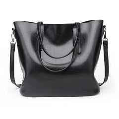 Oil Wax Leather Women Shoulder Bags Large Capacity Tote Bag