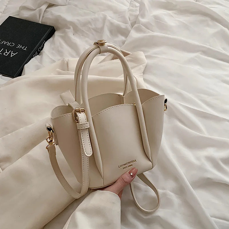 Shoulder Bags PU Leather Purses Handbags Female Solid Flower S