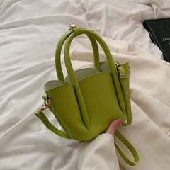 Shoulder Bags PU Leather Purses Handbags Female Solid Flower S